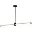 Bowman 36 Inch LED Island Pendant Matte Black Acrylic Lens