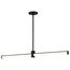 Bowman 36 Inch LED Island Pendant Matte Black Acrylic Lens