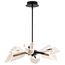 Sedona 28 Inch 6 Light LED Chandelier Matte Black Silk Screened Acrylic Lens