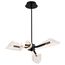 Sedona 27 Inch 4 Light LED Chandelier Matte Black Silk Screened Acrylic Lens