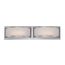 Mercer (2) LED Wall Sconce Frosted Glass Brushed Nickel Finish