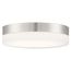 Pi 14" Flush Mount LED Fixture Brushed Nickel Finish w/ Etched Glass