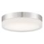 Pi 14" Flush Mount LED Fixture Brushed Nickel Finish w/ Etched Glass