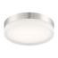 Pi 14" Flush Mount LED Fixture Brushed Nickel Finish w/ Etched Glass