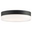 Pi 9" Flush Mount LED Fixture Black Finish w/ Etched Glass