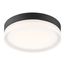 Pi 9" Flush Mount LED Fixture Black Finish w/ Etched Glass