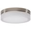 Pi 9 Inch LED Flush Mount Brushed Nickel Finish Frosted Etched Glass CCT Selectable 120 Volts