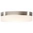 Pi 9 Inch LED Flush Mount Brushed Nickel Finish Frosted Etched Glass CCT Selectable 120 Volts