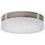 Pi 11 Inch LED Flush Mount Brushed Nickel Finish Frosted Etched Glass CCT Selectable 120 Volts