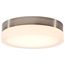 Pi 11 Inch LED Flush Mount Brushed Nickel Finish Frosted Etched Glass CCT Selectable 120 Volts