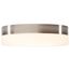Pi 11 Inch LED Flush Mount Brushed Nickel Finish Frosted Etched Glass CCT Selectable 120 Volts
