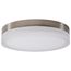 Pi 14 Inch LED Flush Mount Brushed Nickel Finish Frosted Etched Glass CCT Selectable 120 Volts