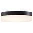 Pi 9 Inch LED Flush Mount Black Finish Frosted Etched Glass CCT Selectable 120 Volts