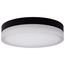 Pi 14 Inch LED Flush Mount Black Finish Frosted Etched Glass CCT Selectable 120 Volts