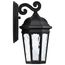 East River Collection 1 Light Outdoor Small Wall Fixture LED SMART Starfish RGBTW CCT Selectable Matte Black Clear Water Glass