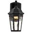 East River Collection 1 Light Outdoor Small Wall Fixture LED SMART Starfish RGBTW CCT Selectable Matte Black Clear Water Glass