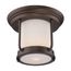 Bethany LED Outdoor Flush Fixture w/ Satin White Glass