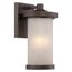 Diego LED Outdoor Small Wall w/ Satin Amber Glass