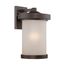 Diego LED Outdoor Large Wall w/ Satin Amber Glass