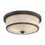 Diego LED Outdoor Flush Fixture w/ Satin Amber Glass