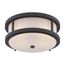 Willis LED Outdoor Flush Fixture w/ Antique White Glass