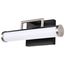 Solano LED Small Vanity Black and Brushed Nickel Finish White Acrylic Lens