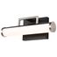 Solano LED Small Vanity Black and Brushed Nickel Finish White Acrylic Lens