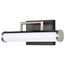 Solano LED Small Vanity Black and Brushed Nickel Finish White Acrylic Lens