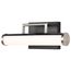 Solano LED Small Vanity Black and Brushed Nickel Finish White Acrylic Lens