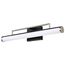 Solano LED Medium Vanity Black and Brushed Nickel Finish White Acrylic Lens