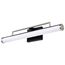 Solano LED Medium Vanity Black and Brushed Nickel Finish White Acrylic Lens