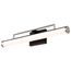 Solano LED Medium Vanity Black and Brushed Nickel Finish White Acrylic Lens