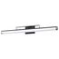Solano LED Large Vanity Black and Brushed Nickel Finish White Acrylic Lens