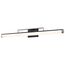 Solano LED Large Vanity Black and Brushed Nickel Finish White Acrylic Lens