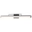 Solano LED Large Vanity Black and Brushed Nickel Finish White Acrylic Lens