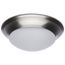 18W Flush Mount Twist & Lock Fixture LED 12" Brushed Nickel Finish Frosted Glass