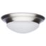 18W Flush Mount Twist & Lock Fixture LED 12" Brushed Nickel Finish Frosted Glass