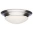 18W Flush Mount Twist & Lock Fixture LED 12" Brushed Nickel Finish Frosted Glass