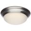18W Flush Mount Twist & Lock Fixture LED 12" Matte Black Finish Frosted Glass
