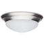 18W Flush Mount Twist & Lock Fixture LED 12" Matte Black Finish Frosted Glass