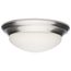 18W Flush Mount Twist & Lock Fixture LED 12" Matte Black Finish Frosted Glass