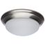 25W Flush Mount Twist & Lock Fixture LED 14" Brushed Nickel Finish Frosted Glass