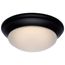 25W Flush Mount Twist & Lock Fixture LED 14" Matte Black Finish Frosted Glass