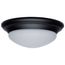 25W Flush Mount Twist & Lock Fixture LED 14" Matte Black Finish Frosted Glass