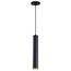 Century 12 Watt 16" LED Pendant Matte Black and Brushed Brass Finish