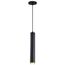 Century 12 Watt 16" LED Pendant Matte Black and Brushed Brass Finish
