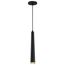 Melrose 12 Watt 16" LED Pendant Matte Black and Brushed Brass Finish