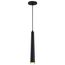 Melrose 12 Watt 16" LED Pendant Matte Black and Brushed Brass Finish