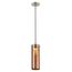 Pulse LED Mini Pendant w/ Copper Glass Brushed Nickel Finish
