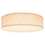 15" CCT Selectable Fabric Drum LED Decor Flush Mount Fixture Beige Fabric Shade Acrylic Diffuser